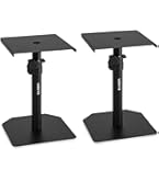 Suptek Clap-on Speaker Stand Desk Ount Set, 9.6 X 8.8 Inch Trays, Height Adjustent And Tilt