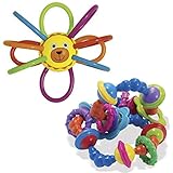 TwiceBooked Bundle Manhattan Toy Zoo Winkel Lion Teether & Whoozit Twist & Scout Rattle [並行輸入品]