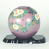【九谷焼】6号花瓶 花水木 花台付