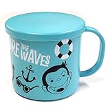 キュリアスジョージ 塗サーフマグ BL フタ付 おさるのジョージ マグカップ 蓋つき キャラクターマグ コップ カップ 青 水色 12611【即日・翌日発送】