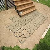 【ノーブランド 品】DIY　ガーデニング　プラスチック製　セメント　レンガ　道路　成形　舗装　金型　モールド　全3サイズ - 43 * 43 * 4
