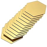 12pcs 3d mirror hexagon vinyl removable wall sticker decal