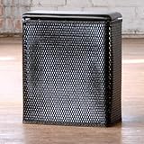Vinyl Hinged Lid Carter Upright Hamper, Black by Lamont Home