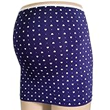 ネトゥル マイクロファイバーハート柄ベルト内蔵タイプ妊婦帯 M ネイビー 6053