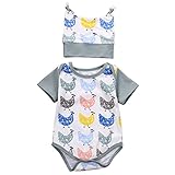 MIOIM® ベビー服 帽子とロンパースの２点セット パーファクト フィットオール 半袖 ボディースーツ Tシャツ 出産祝い ギフト