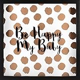 Linden Ave壁飾りave10047 Be Happy My Ba 10 " x 10インチ、ローズゴールド