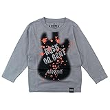 RUSK(ラスク) スラブ天竺ROCKギター長袖Tシャツ 120cm/杢グレー NO.P-3441-00