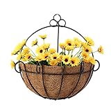 立体　造花　カゴ付き　バスケット　壁掛け　インテリア　花束　菊　ドウダンツツジ　可愛い　プレゼント　ギフト　お引越し　お祝い　装飾　アレンジメント　フェイクグリーン　人工植物