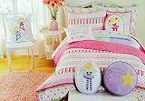 Charles Street Kid's Collection 2 Piece Pink, Lavender, Green Striped Twin Quilt Set with Shams [並行輸