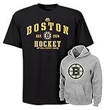 新しい2パックホッケーBoston Bruins Hoodie Sweatshirt & Tシャツセット – Boys 10 – 12