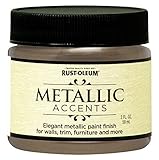 Rust-Oleum Metallic Accents 255300 Decorative 2-Ounce Trail Size Water Based One Part Metallic Finis