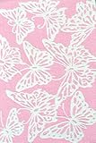The Rug Market 71190B Handmade Rugs, Multi Butterfly Pink, Multicolor [並行輸入品]