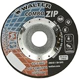 Walter Combo ZIP High Performance Cutoff Wheel, Type 27, Round Hole, Aluminum Oxide, 4-1/2 Diameter,