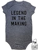 Daft Baby Legend In The Making Funny Cool Baby Onesieベビーシャワーギフト カラー: グレー