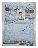 Blankets & Beyond Soft Swirl Blue Blanket - 30" X 30" by Blankets and Beyond