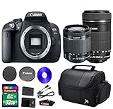 Canon T5i DSLR Camera +18-55mm IS STM Lens +EF-S 55-250mm f/4-5.6 IS STM Lens + 32 GB SDHC Memory Ca