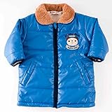 キッズ ベビー si shu non 防寒ボアコート ブルー 95