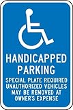 Accuform Signs FRA198RA Engineer-Grade Reflective Aluminum Handicapped Parking Sign (Massachusetts) 