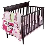 Tiddliwinks Raspberry Garden 3pc Crib Bedding Set by Tiddliwinks