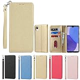 Eastwave for Galaxy A23 5G A23E ケース ギャラクシー for Galaxy A23 5G A23E 日本語版 ケース for Samsung A23E A23 5G 手帳型 caseストラップ付き PU皮革 明るい色 内蔵マグネット 携帯カバー カードポケット スタンド機能 便利 ゴールド