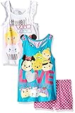 Disney Little Girls' 3 Piece Tsum Tsum Short Set Blue 4 [並行輸入品]