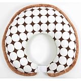 Dots green/chocolate nursing Pillow by Bacati