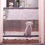 マジックゲートポータブル折りたたみセーフガードは、ペットのためにどこにでも設置できます。犬キャットソートガーゼ、ペット犬の安全エンクロージャ