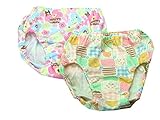 【HP+mini】女児 2枚組ショーツ（お花柄/ナチュラル格子柄） (120)（3076/3077）　女の子　下着　肌着
