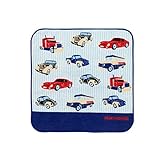 MIKIHOUSE(ミキハウス)リーナ＆車 ミニタオル ---,白×ブルー