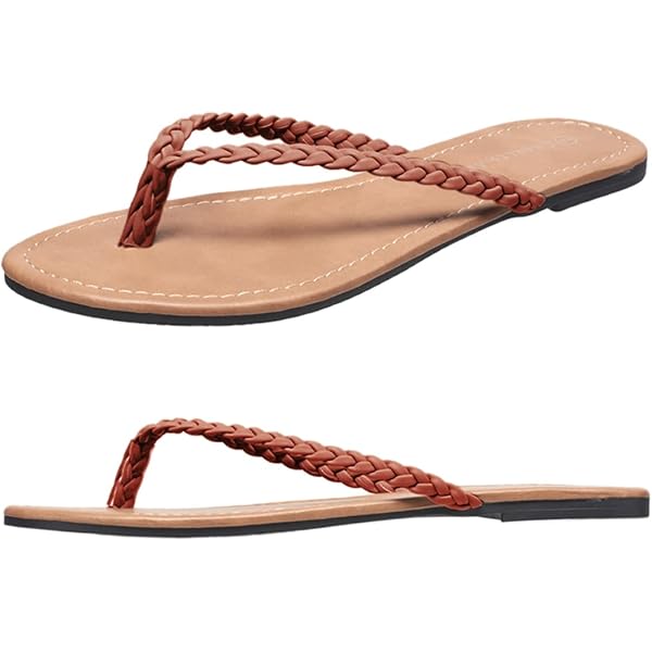 Charles Albert Women's Braided Sandals, Cognac, 11 US Wide : Amazon.sg:  Fashion