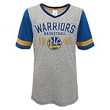 NBA Warriors Junior Girls Short Sleeve FootballバーンアウトTee L グレイ