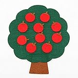 ハッピークローバー 10までの数を学習できる 手作りフェルト教材【リンゴの木】 日本製 fe-apple