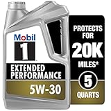 モービル1 (120766) エクステンデッド・パフォーマンス 5W-30 モーターオイル - 5クォート 5クォート 120766