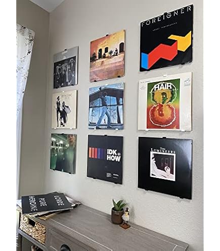 Amazon.co.jp: MÖNKE ビニール レコード ウォール マウント - 無垢材で