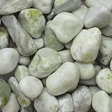 天然石 玉石砂利 3-4cm 30kg グラスグリーン (ガーデニングに最適 緑色砂利）