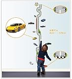 Fairyteller Cartoon Raceトラック高さメジャーの壁のステッカー子供部屋キッズ成長チャート壁デカールホーム装飾ポスター壁画