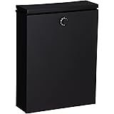 【Amazon.co.jp 限定】グリーンライフ ポスト 壁掛け スチール製 メール便対応・A4封筒(角形2号)対応 ダイヤル錠 シンプル おしゃれ マットブラック FHD-01D(MBK)