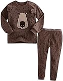 [Vaenait Baby]キッズ子供ベビー服綿100％ルームウェア長袖パジャマ寝間着上下セット Real Bear XS