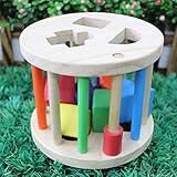 GoodPlay教育Sortingおもちゃレンガhaped MatchingインテリジェンスShape Sorterホイール木製子供の教育玩具