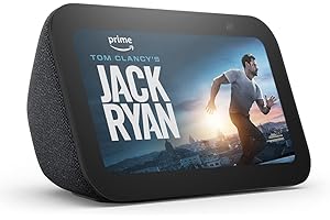 All-new Echo Show 5 (3rd Gen, 2023 release) | Smart display with deeper bass and clearer sound | International Version with UK Power Adaptor | Charcoal.