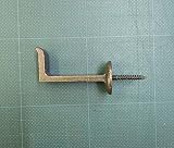 額受け金具4㎏・黒ネジ・全長76ｍｍ・ネジ部分26ｍｍ■3505-0昭和折ネジ付(板壁・柱・合板・カモイ用)45mm