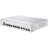 シスコシステムズ (Cisco) スイッチングハブ 8ポート マネージドスイッチ ギガビット スタッカブル 802.1X認証 RIP 金属筐体 静音ファンレス 国内正規代理店品 法人向け 制限付きライフタイム保証 CBS350-8T-E-2G-JP