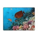 vantaso Undersea Fishes Coral Soft Foam Play Mat for Children Non Skidゲームエリアラグ子供寝室、プレイルーム、保育園装飾63 x 