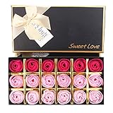 Zhaozheソープフラワー 石鹸花束 お祝い 記念日 お見舞い バレンタインデー ホワイトデー 母の日 (ピンク, 18花)