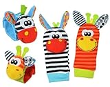 Cute Donkey Baby Wrist Foot Rattle Hand Kids Infant Watch Socks Soft Finder Toys by Sozzy [並行輸入品]