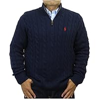 (ポロ ラルフローレン) POLO Ralph Lauren メンズ コットン ハーフジップ ケーブルセーター 0102858 [並行輸入品]