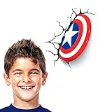 3dライトキャプテンアメリカシールドベッドライトアイアンランプKids LEDランプブックライトLEDライト壁Avengersランプ