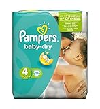 パンパース赤ちゃんドライサイズ4（マキシ）がパック25おむつを運びます (Pampers) (x6) - Pampers Baby Dry Size 4 (Maxi) Carry Pack 25 Na