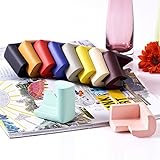 JUST 赤ちゃん の ケガ防止 「 L字 コーナーガード　8個入り」 テーブルや机の角など 両面テープ付き ベビー ベッド 柱 カラー も たくさん (ブラック)