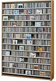 1668枚収納 CD屋さんのCD/DVDラック 幅139cm インデックスプレート20枚付き ナチュラル/ホワイト/ダークブラウン3カラー展開 (ナチュラル)